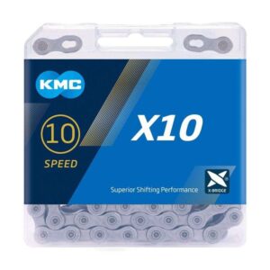 kmc-x10 Cadena KMC 1/2" x 11/128" x 116 - 10 velocidades Plata/Negro