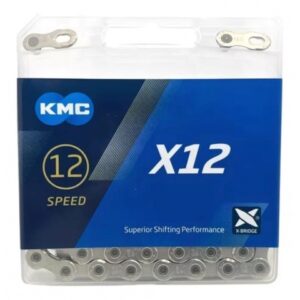 kmc-x12 Cadena KMC 1/2" x 11/128" x 126 - 12 velocidades Plata/Negro